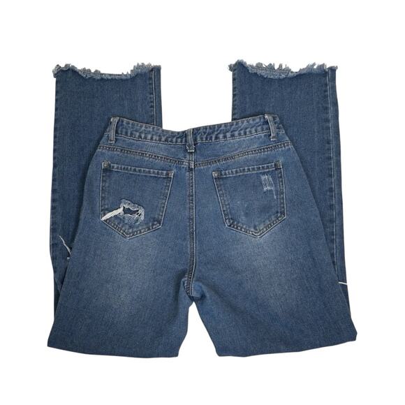 Gianni Bini Womens 7 Distressed Raw Hem Bootcut Jeans - Picture 5 of 11